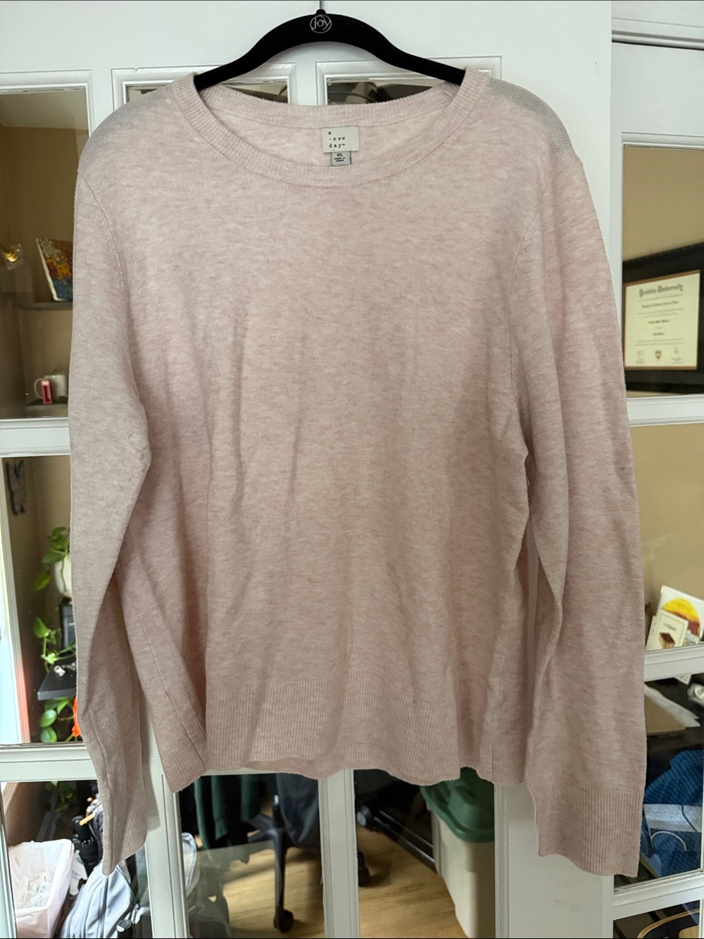 a new day Pale Pink Crewneck Sweater